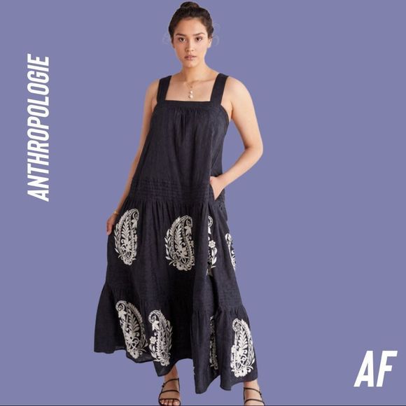 Anthropologie Dresses & Skirts - ANTHROPOLOGIE FELICITY MAXI DRESS NEW SIZE SMALL BLACK